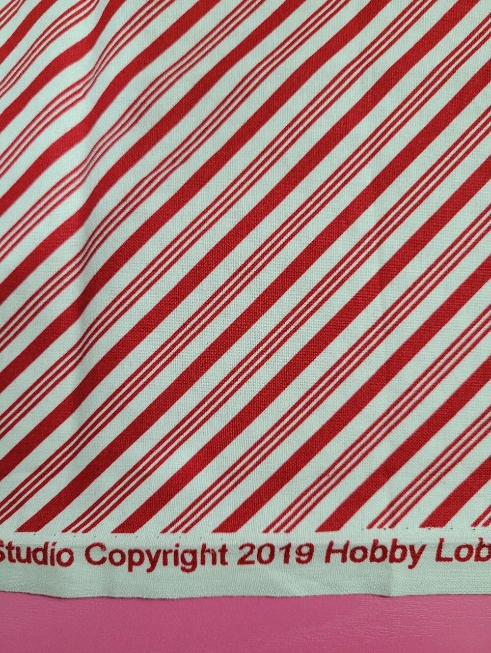 Brother Sister B42-Candy-P36 Red White Stripe Sewing Fabric (0996)